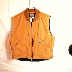 Big Smith Beautiful Men's Brown Orange Rugged Work/Hunting Vest Oversized 2xl